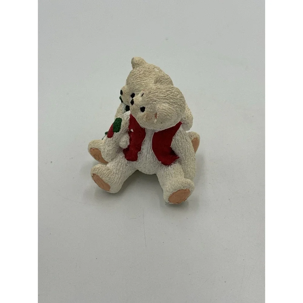 Vintage Ceramic Christmas Bears Figurine